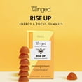 thumbnail image 2 of Winged Wellness Rise Up, Energy & Focus Gummies for Women - Daily Brain Boost Gummy Supplement with Natural Caffeine, Ashwagandha, B12, Nootropics Alpha-GPC & Lion’s Mane - Pineapple, 30 Gummies, 2 of 4