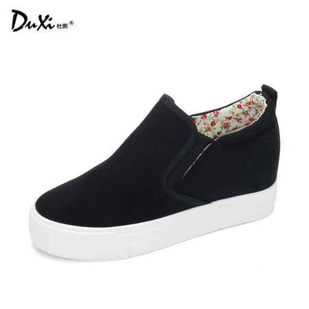 

Thick-soled height-increasing canvas shoes for women 2023 spring new white shoes all-match trendy shoes legged cloth shoes one-step-on board shoes