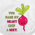 thumbnail image 4 of Inktastic You Make My Heart Skip a Beet Boys or Girls Baby Bib, 4 of 4