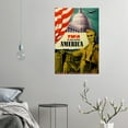 thumbnail image 4 of Across America - Fly TWA - Vintage Airline Travel Poster Travel Posters (12x18Inches(Black-Framed)), 4 of 6