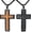 Always Remember, variant on Jerusalem Cross Necklace 925 Sterling Silver Wooden Crusaders Jerusalem Cross Pendant Christian Religious Jewelry for Men