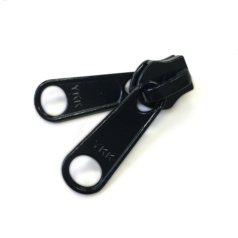 YKK #10 Metal Short Tab Slider Zipper Pull Hardware Nickel - 5