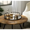 thumbnail image 6 of Kate and Laurel Gohana Modern Mirrored Tray, 16 Inch Diameter, Bronze, Decorative Round Mirror Tray for Storage and Display, 6 of 7