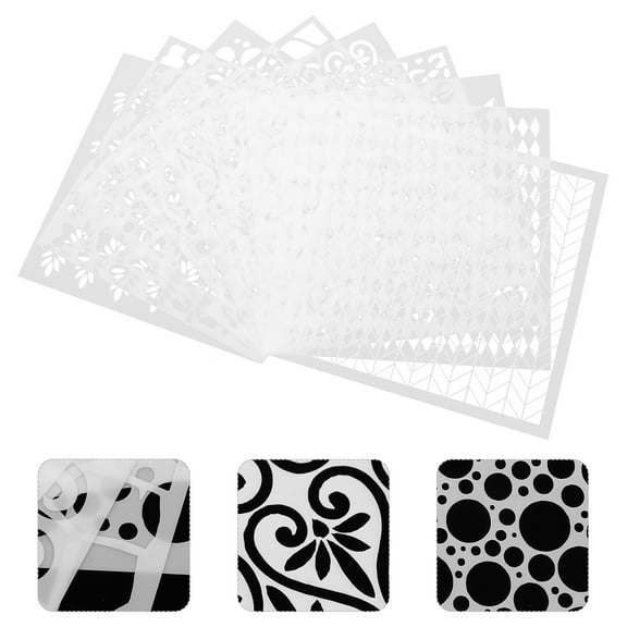 WHAMVOX 9 Pcs Painting Templates Stencils and Templates for Painting 13.00X13.00X0.10CM