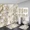 4535SD-4pcs Set, variant on Luxury Fashion Pearl Bouquet Shower Curtain Elegant Fantasy 3D Style Polyester Bath Curtains Rug Set Home Bathroom r