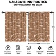 thumbnail image 2 of Blackout Kids Curtains,Brown White Dinosaurs Fossils Pattern Childrens Insulated Curtains Set Of 2,Bedroom Essentials,Toddler Room Decor 42"x54", 2 of 5