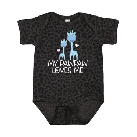 

Inktastic PawPaw Loves Me Boys Giraffe Grandson Gift Baby Boy Bodysuit