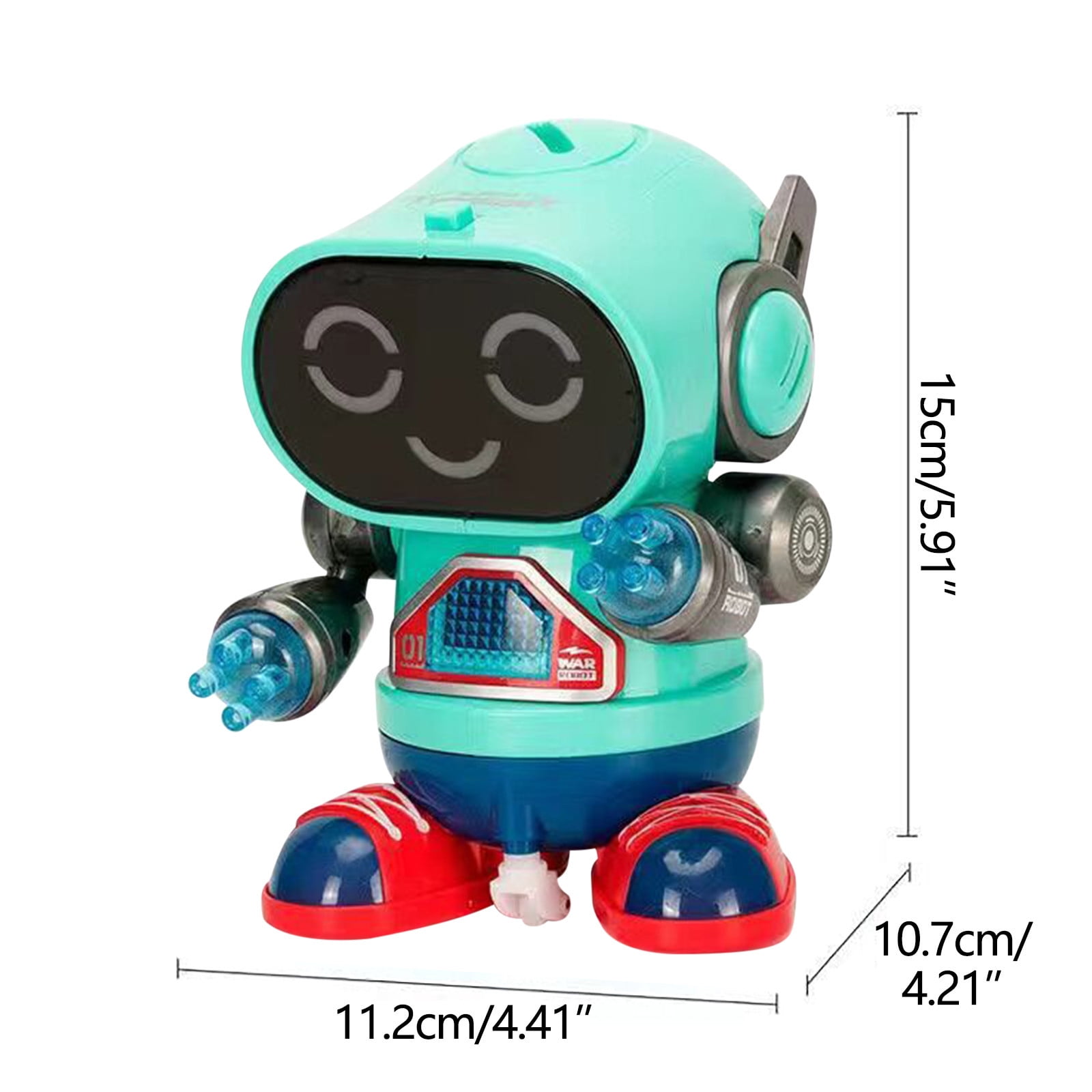 Kids Electronic Intelligent Walking Dancing Futuristic Robot STEM Toy w/  Music