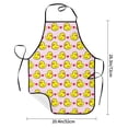 thumbnail image 2 of Yiaed Ducks And Pink Heart Print Kitchen Apron with Hand Wipe Pockets,Big Pocket,Aprons for Women with Pockets, Waterproof for Cooking Baking, 2 of 7