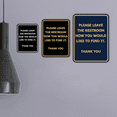 thumbnail image 4 of Signs ByLITA Portrait Round Please Leave The Restroom How You Would Like To Find it. Thank you ABS Plastic | Laser Engraved | Easy Installation | Elegant Design Sign (Blue) - Small, 4 of 8