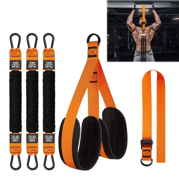 Pull Up Assistance Bands Set Heavy Duty Resistance Straps Adjustable Home Gym Strength Training