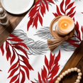 thumbnail image 3 of Red Leaves Table Runner 70 Inches, Willow Leaf Abstract Plants Rustic Branch Bed Runner Dresser Scarves Tabletop for Indoor Outdoor Parties/Ceremony/Banquet, 13" x 70", 3 of 9