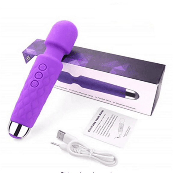 ZOUYUE Rechargeable Personal Hand Held Deep Tissue Vibrating Massager for Muscles, Back, Foot, Neck -Cordless Electric Percussion Body Wand Massage Gift, Purple