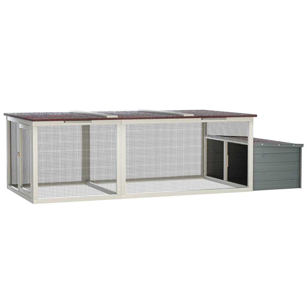 85" Large Chicken Coop with Run, Wooden Hen House with Nesting Box and Secure Lock, Outdoor Rabbit Hutch Poultry Cage with Waterproof Asphalt Roof for Backyard, Farm