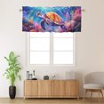 thumbnail image 2 of Turtle Window Curtain Valances Ocean Animal Coral Seaweed Underwater World Sea Marine Life Privacy Decorative Rod Pocket Short Window Valance Curtains 54 by 18 in, 1 Panel, 2 of 6