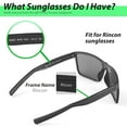 thumbnail image 2 of Walleva Black Polarized Replacement Lenses for Costa Del Mar Rincon Sunglasses, 2 of 5