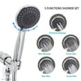 thumbnail image 2 of Gustave High Pressure Handheld Shower Head Hose Kit, 5 Spray Settings Hand Held Showerhead with G1/2" Water Flow Control Valve and 79inches(6.5ft) Stainless Steel Hose, 2 of 9