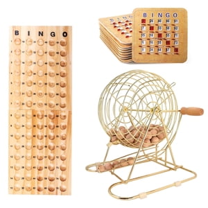 GSE Deluxe Bingo Game Set with Large Brass Cage