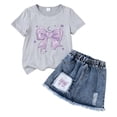thumbnail image 4 of Rotm Baby Girl Summer Clothes Kids Clothes, Baby Outfits, Baby Clothes, Summer Girl's Set Round Neck Short Sleeve Shorts K,4-5 Years, 4 of 4