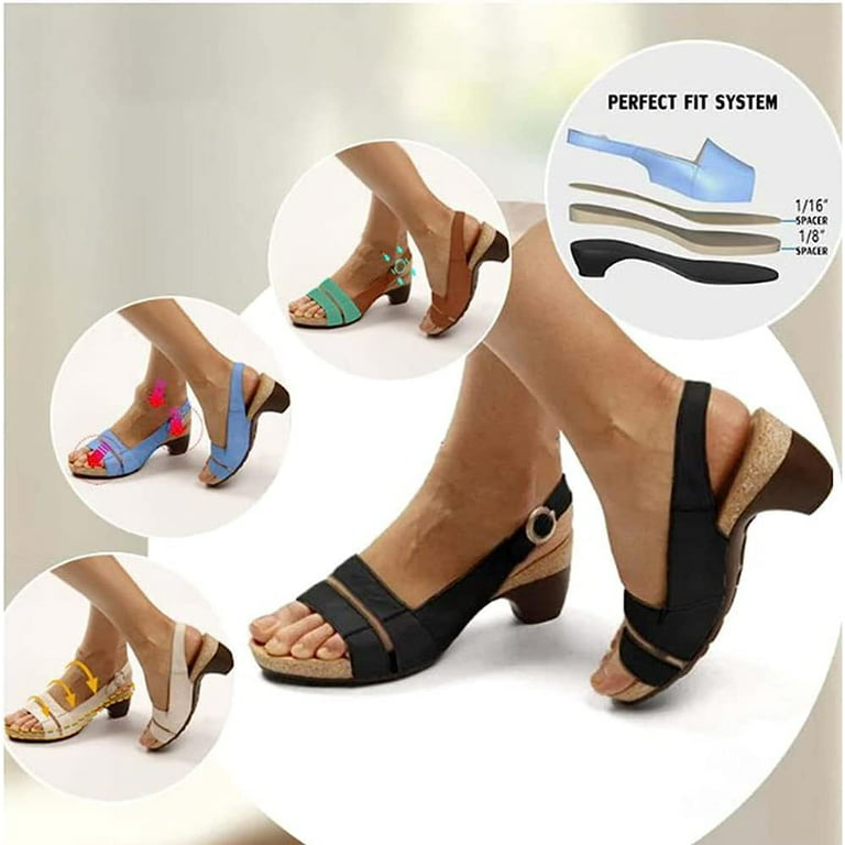Libyi Comfy Orthotic Sandals, Women's Ultra-Comfy Wedge Sandal, Summer  Women Premium Orthopedic Open Toe Sandals (B,43) - Walmart.com