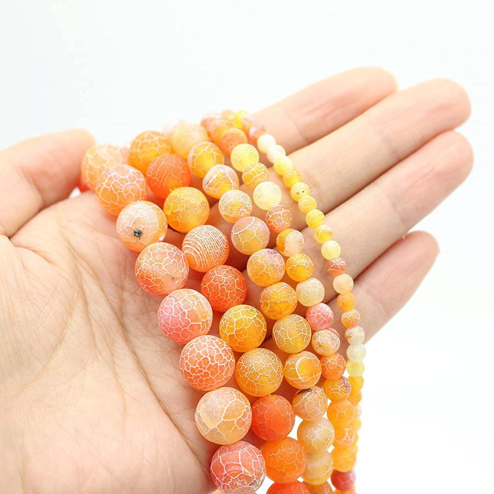 Round Agate Beads for Jewelry Making Necklace Bracelet 15'' Wholesale 