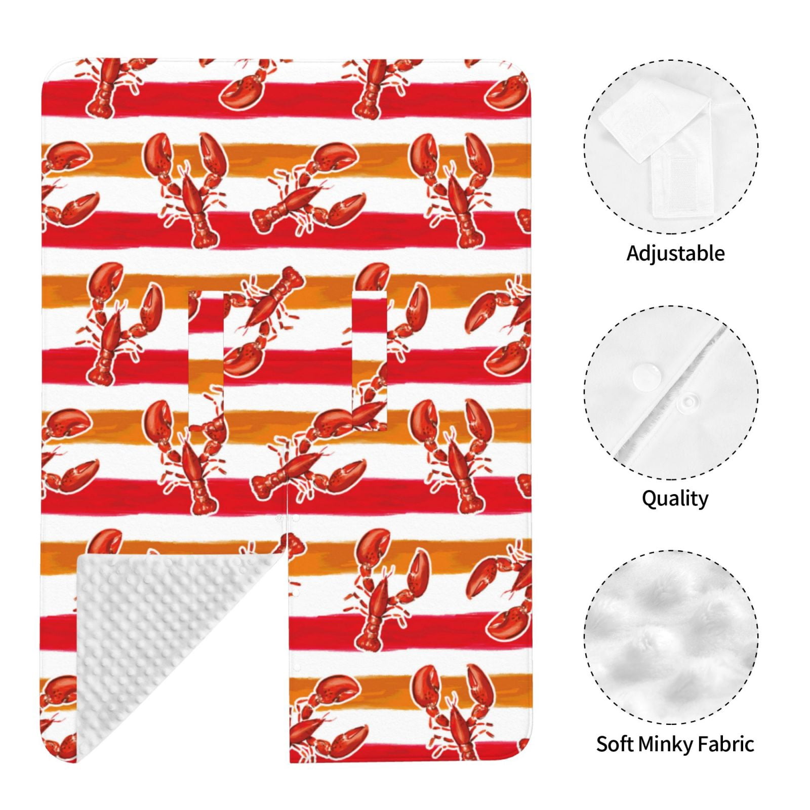 Naloa Red Lobster Baby Car Seat Cover, Breathable Baby Carrier Cover, Multiuse Baby Carrier Cover & Nursing Breastfeeding Cover