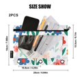 thumbnail image 3 of 2 Pack Pencil Pouch for 3 Ring Binder Flowers Floral Pencil Case Clear Window Zipper Pencil Bag Organizers, 3 of 6