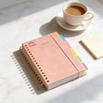 thumbnail image 3 of YiaNXan Blank Spiral Notebook Journal for Women Men, 300 Pages Leather Weekly Monthly Planner for Drawing & Sketching, Journals for Creative Writing, A5, Pink, 3 of 6
