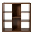 thumbnail image 3 of Better Homes & Gardens 6 Cube Organizer with Storage Cubbies, Walnut Finish, 3 of 10