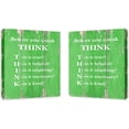 thumbnail image 3 of HFDF Before You Speak Quote Motivational - - Canvas Prt Home Decor Wall Art, Gallery Wrap ner , Green, 11x14inch Framed, 3 of 5