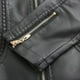 thumbnail image 4 of Chaquetas para mujer Slim Leather Stand Collar Zip Motocicleta Traje Cinturón Abrigo Chaqueta Tops Odeerbi ODB-3, 4 of 9