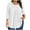 White, variant on Diufon Womens Plus Size Tops Summer Casual 3/4 Sleeve Crew Neck Tunics Shirts Dressy Pleated Loose Blouses