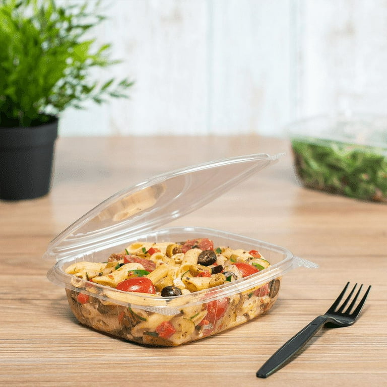 Compostable 16oz Hinged Deli Containers - Eco-Friendly Medium 16 oz Hinged  Deli Box - 200 count