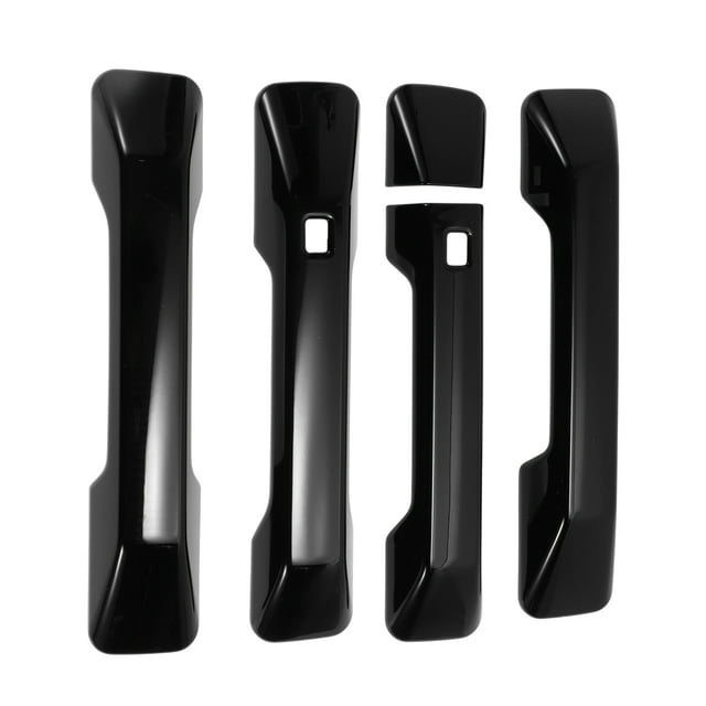 Cubierta de manija de puerta exterior trim delantera izquierda, delantera derecha, trasera izquierda, trasera derecha para Hyundai Santa Fe 2024-2025 en ABS negro brillante