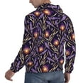 thumbnail image 6 of Pofeuu Lavender Flowers Print Mens Casual Hooded Collar Drawstring Hoodies Pullover Sweatshirts Casual Long Sleeve Shirts-Small, 6 of 7