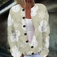 thumbnail image 2 of Xmyrz Lightweight Jacket Women Relaxation Christmas Printed Button Up Cardigan Jacket Long Sleeve Baggy Women'S Coats Outerwear Jacket, 2 of 4