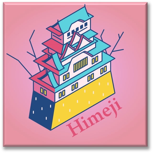 Cuadro Canva Listo Para Colgar Tipo Galería Himeji Japón 80X80 cm Pixtreats