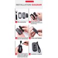 thumbnail image 5 of Carbon Fiber Pattern Key Fob Cover fit for Toyota Sienna New Voxy Noah 90 Series Alphard Vellfire 30 Series Keyless ABS Plastic Key Case with Keychain 6 Button, 5 of 5