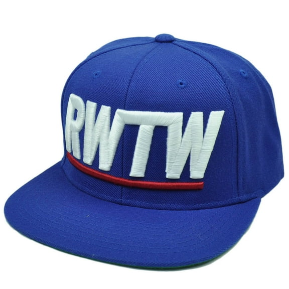 RWTW Logo Roll With The Winners Blue Winning Snapback Hat Cap Lebron Flat Bill