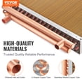 thumbnail image 2 of VEVOR 20"x 20" Heat Exchanger Water to Air 3-Row 3/8" Copper Ports 242 Fins, 2 of 9