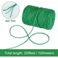 NANAHuang 328 Feet 3mm Thick Natural Jute Twine, 3Ply Black Garden