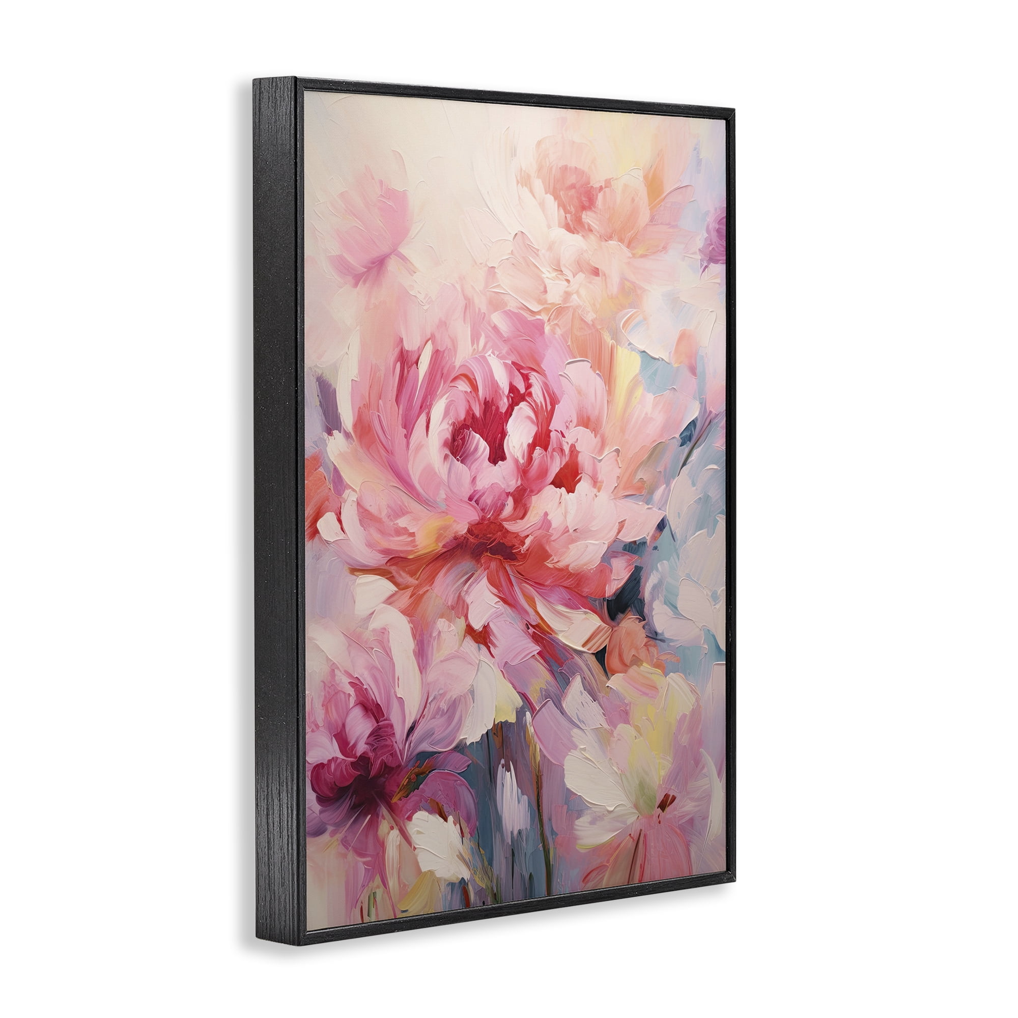 Stupell Industries Floral Explosions Abstract Botanical & Floral Painting Black Framed Art Print Wall Art, 12 x 18