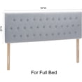 thumbnail image 6 of Kingfun Tufted Upholstered Full Size Bed Headboard in Modern Button Design, Adjustable Solid Wood Head Board, Premium Linen Fabric Padded Headboards in Bedroom (Grey), 6 of 16