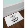 thumbnail image 2 of I Love You Bath Mat, Minimalist I Love You to the Moon and Back Typography Togetherness, Plush Bathroom Decor Mat with Non Slip Backing, 29.5" X 17.5", Black White, by Ambesonne, 2 of 2