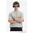 thumbnail image 3 of Men's Oversized Leopard Print T-Shirt, Relaxed Cotton Crewneck Streetwear Tee, 3 of 5