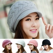 LINASHI Headwear Beanie Winter Hat for Women Knit Hats Cold Weather Warm Knitted Cap
