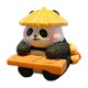 thumbnail image 1 of Figura de panda, escultura de resina de animal, decoración para el salpicadero del coche, adorno para el escritorio. Estilo A, 1 of 9