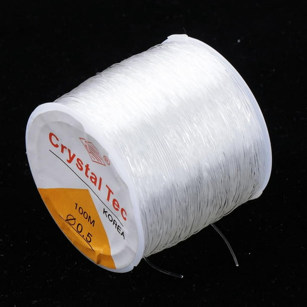 0.5mm/0.7mm/1.2mm Elastic Stretch Polyester Crystal String Cord Roll for  Jewelry Making Bracelet Beading Thread /roll (Clear) - Very Stretchy -  0.5mm 