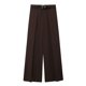 thumbnail image 2 of HH TRAF Pantalones de pierna ancha de moda para mujer, de calle alta, sólidos, con cintura alta, bolsillos, fajas, pantalones con cremallera, pantalones de verano para mujer a la moda, 2 of 5