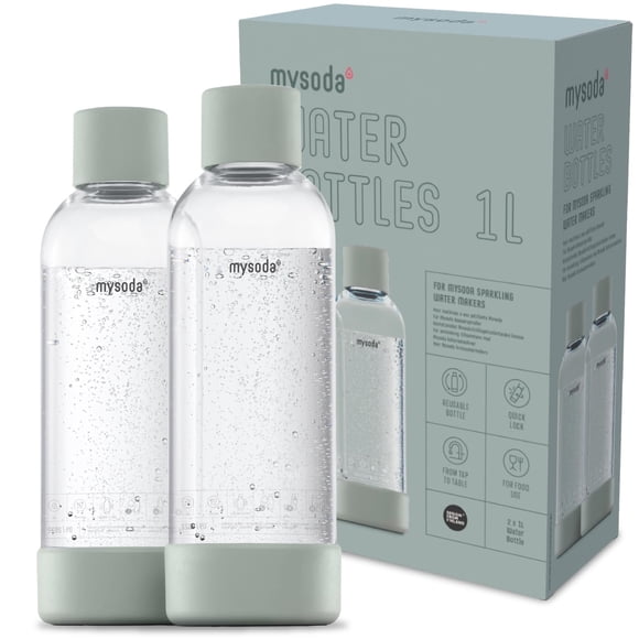 Botellas de carbonatación Mysoda, paquete de 2 unidades, compatibles con MySoda